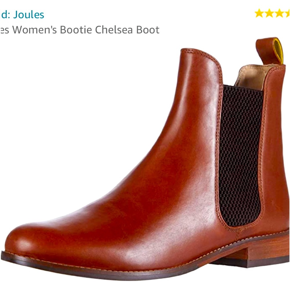 Brown leather Chelsea boot by joules. Size 8. Never worn.
